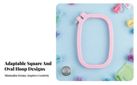 Cross Stitch Frame Candy Shade Quadrilateral Embroidery Hoop Sturdy Rectangular Stitching Frame for Fiber Artists, DIY Enthusiasts, Home