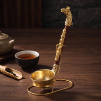 Antique-Inspired Horse Head Ladle Sculptural Ladle with Stand Sturdy Serving Spoon Heavy-Duty for Collectors, Dessert Corner