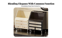 Lidded Makeup Box with Drawers particle-resistantprotective Lidded Cosmetic Display Case for Women