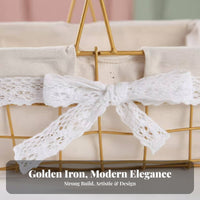 metallic gold Finish Geometric Wireframe holder With Handle Table Centerpiece Minimalist & fashion event planning Supply adaptable for Florists, Home Decorators, Grand exposed-workings, Weddings, Parties, Cafes