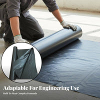 LDPE Plastic Film Roll Waterproof Anti-Seepage Geomembrane Black Plastic Sheeting Roll Tear-Resistant Moisture Barrier Film