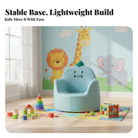 Cartoon Design creatureShaped Mini Sofa Soft and Comfortable Upholstered Single-Seat Couch Easy to Clean Toddler Armchair Long-Lasting Build for Toddlers, Preschoolers, Reading Corner, Nursery, Playroom, Kindergarten