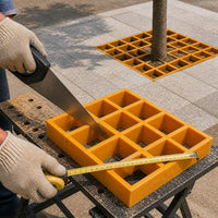 Fiberglass Grating Trench Drain Cover Photovoltaic Maintenance Channel Drainage Board Tree Grate Mesh Panel