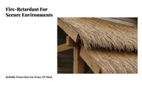 Artificial Thatch Tile Weatherproof Plastic Thatch Roofing Realistic Look for Contractors, Homeowners, Resort, Rooftops, Patios