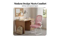 Ergonomic Sled Base Chair Comfortable Padding Sled Base Mesh Chair Sturdy Frame Easy Assembly for Clients