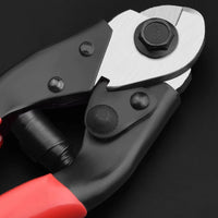 Black Metal Head Manual Wire Rope Cutter Red Handles Coil-Assisted-Loaded Wire Cutter