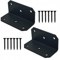2x4 Wood Connector Weather Resistant Heavy Duty L-Bracket Pre-Drilled Holes Heavy Duty L Bracket for Builders, Patio