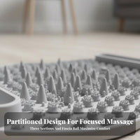 Balanced Firmness Silicone Reflexology Mat Easy to Clean Silicone Reflexology Pad Nonslip Acupressure Foot Mat Long-Lasting for Office Workers, Seniors, Home, Indoor