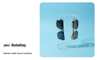 Rotating Glasses Display Stand High Clearness Rotating Sunglasses Stand Innovative Design Acrylic Sunglasses Holder for Retailers, Boutique, Dresser