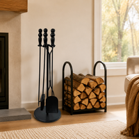 Fire Tool Set Fireplace Tool Set Poker Set 4-Piece Set Wrought Iron Accessories