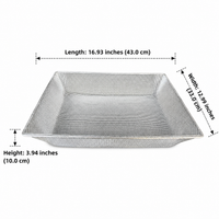 Soil Sifter, 2mm Mesh Galvanized Steel Sieve, 43x33x9-10cm Square Dirt Sifter for Gardeners, Sand & Gravel