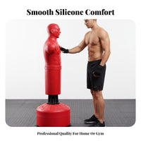 Human Torso Punching Bag Silicone Material Mannequin Boxing Training Partner Stable Base Body Opponent Bag for Fighters, Fighting Artists, Home Gym