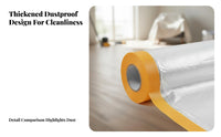 Furniture Protection Film Dustproof artist's Sheeting Easy To Remove Dust Renovation Film Roll for Homeowners, Contractors, Storage, Garage