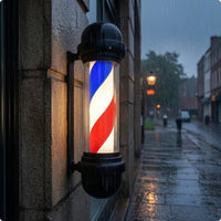 Striped Barber Pole Sign Light Easy Installation Barber Shop Sign Light Energy Saving Business Display Waterproof for Hair Salons