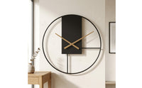 Minimalist Black Metal Wall Clock Decorative Modern Wall Clock Contemporary Ready to Hang for Homeowners