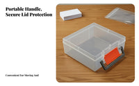 Lidded Plastic Storage Box Long-Lasting Plastic Parts Carrying Case Multipurpose