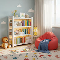 Multifunctional Multi-Tier Metal Bookshelf Sturdy Construction Floor Standing Storage Rack Easy Assembly Simple Iron Book Rack Heavy Duty for Students