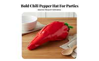 Chili Pepper Hat Novelty Red Chili Pepper Hat Easy to Wear Vegetable Costume Headwear for Adults, Stage Performances, Parties, Halloween