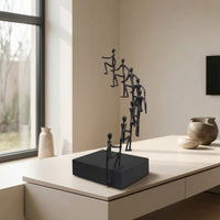 Human Figure Sculpture Modern Sculpture with Base Decorative for Living Room