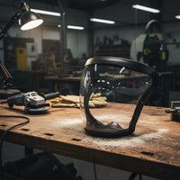 Grinding Face Guard High-Shock-Absorbing Resistant Full Face Guard Clear Visor Safety Face Shield Particles-Resistant Safety