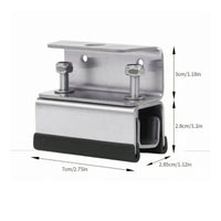 4 Pieces Black Insert Right-Angle Clamp Bracket Compact Mounting Bracket Bolt Fasteners Furniture Connector Uncovered Channel