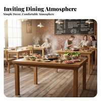 Sturdy Rectangular Dining Table with Stools Easy to Clean Cafeteria Furniture Waterproof Restaurant Seating Stain-Resistant for Cafeteria Operators, Catering Business Managers, Restaurants, Cafeterias, Quick-Service Shops