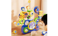 Educational Play Motorized Gear Toy Colorful Gears STEM Construction Toy DIY Assembly Gear Building Blocks Fine Powered Skills for Children 3-6, Children