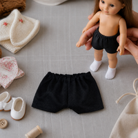 LABUBU Doll Outfit Set - Punk Style Leather Jacket, Pants, Skirt, Hat & Shoes for 15/17cm Dolls