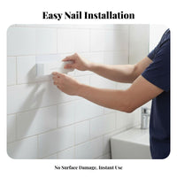 No-Drill Installation Self U-Shaped Bar Renter Friendly U-Shaped Bar Waterproof Towel Holder Minimalist Design for Homeowners, RV Owners, Students, Laundry Room, Kitchen, Cabinet Door