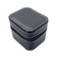 Watch Gift Box Elegant Design PU Leather Watch Case Accessory Storage Scuff Protection Contrast Stitching for Men, Gifting