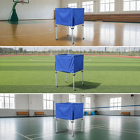 Ball Storage Cart Stainless Steel Rolling Ball Cart Basketball Storage Bin Lightweight Sports Equipment Holder Mobile