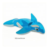 Marine Creature Pool Ride Translucent Inflatable Marine Creature Inflatable Floating Seat with Handles Fun for Children, Beach