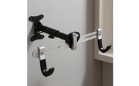 Wall-Mounted Bike Rack Black and Silver Two-Wheeler Wall Hanger Heavy Duty