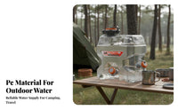 Food-Grade Material Large Water bottle with Spigot Thickened & Long-Lasting Large Capacity Water Container Leak-Proof for Campers