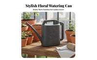 Long Spout Watering Can Lightweight Design 4L Garden Waterer Wide Mouth Inlet Large Capacity Watering Jug for Gardeners, Homeowners, Balcony, Outdoor