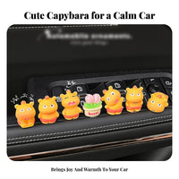 Easy to Install Cute Capybara Figurine Multi-Purpose Cute Capybara Statue Hand-Painted for Women, Adults, Center Console, Office Desk, Home