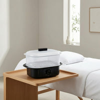 Steam Towel Warmer Countertop Towel Warmer with Timer Hygienic Steam Disinfector with Clear Chamber for Hotels