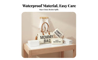 3 Pieces 3 Piece Diaper Bag Set Insulated Pocket Large Capacity Infant Tote Water for Moms, New Parents, Travel, Daily Outings