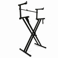 Padded Touch Points Cross-Frame Keyboard Stand Stable Double-Layer Keyboard Stand