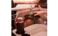 Multi-Functional Car Cup Holder with Tray Stable Car Cup Holder Tray Elevated Organizer Compact for Commuters