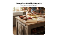 9 Pieces Dumpling and Pasta Tool Tools Natural Wood & Stainless Steel
