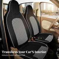 Breathable Full Wrap Car Seat Cover Set Tailored Fit Full Vehicle Seat Cover Set Wear-Resistant Automotive Accessory Cooling Sensation for Drivers, Daily Commute, Road Trips