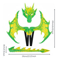 Dragon Costume Set Lightweight Dress-up Item Soft for Party