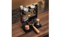 Multi-Hook Countertop Coffee Tool Organizer with Hooks Space-Saving Espresso Accessory Stand with Base Compact Espresso Tamping Station Sturdy for Baristas, Cafes