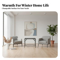 Foldable Design Folding Kotatsu Table Space Saving Winter Heating Table with Quilt Easy Installation Multi-Functional for Families, Seniors, Students, Living Room, Bedroom