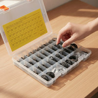 O Seal Kit Case Transparent Compartment Box with Dividers Portable for Plumbers, Mechanics, Plumbing Repair, Workshop