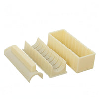 3-Piece Sushi Maker Set Food-Grade Plastic Sushi Mold Set Ribbed Sides Musubi Maker Mold