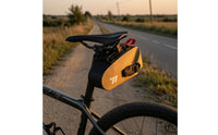 Bike Rear Saddle Bag Waterproof Saddle Bag with Fastening Mount Quick-Release Compact for Cyclists, Road Cycling