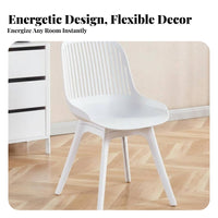 Nordic Design Slatted Back Shell Chair Simple Design Indoor Seating Ergonomic Backrest Home Furnishing Strong and Long-Lasting for Students, Homeowners, Dining Room, Kitchen, Bedroom, Reading Nook