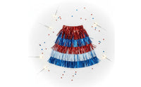 Independence Day Tassel Cape Shiny Lustrous Finish USA Patriotic Party Outfit